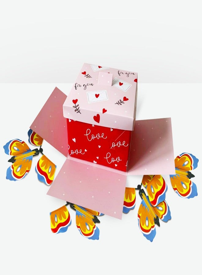 FETTIPOP Butterfly Explosion Gift Box (Love) Kit - Romantic Flying Butterfly Surprise Prank Box for Valentine’s Day, Birthday, Anniversary & Wedding - Image 5
